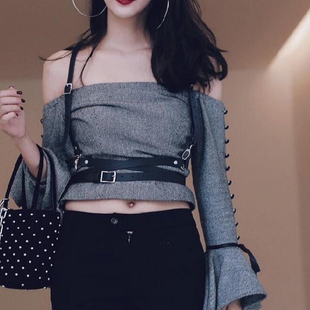 Faux Leather Adjustable Harness